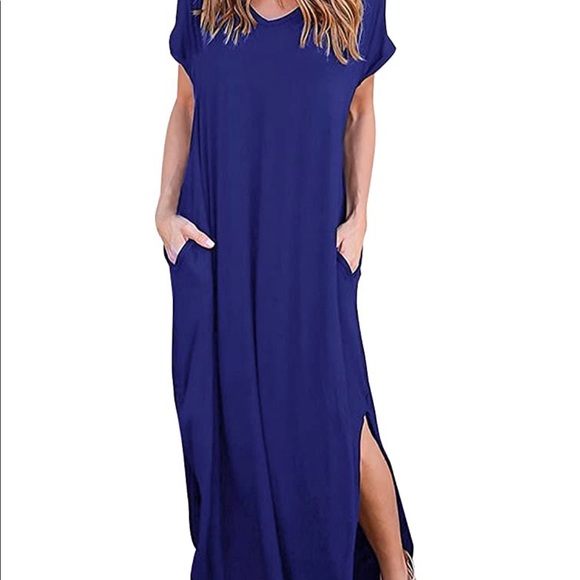 Yidarton Dresses & Skirts - Sexy Loose V Neck Short Sleeve Beach Party Dress